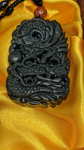 Chinese stone carved necklace