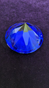 Blue glass paperweight