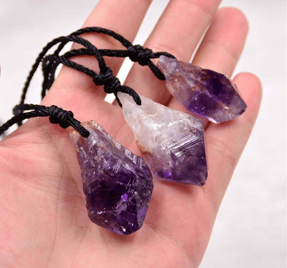 Natural Purple Quartz Amethysts Pendant